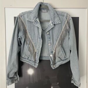 Blue B Fringe Fashion Jacket